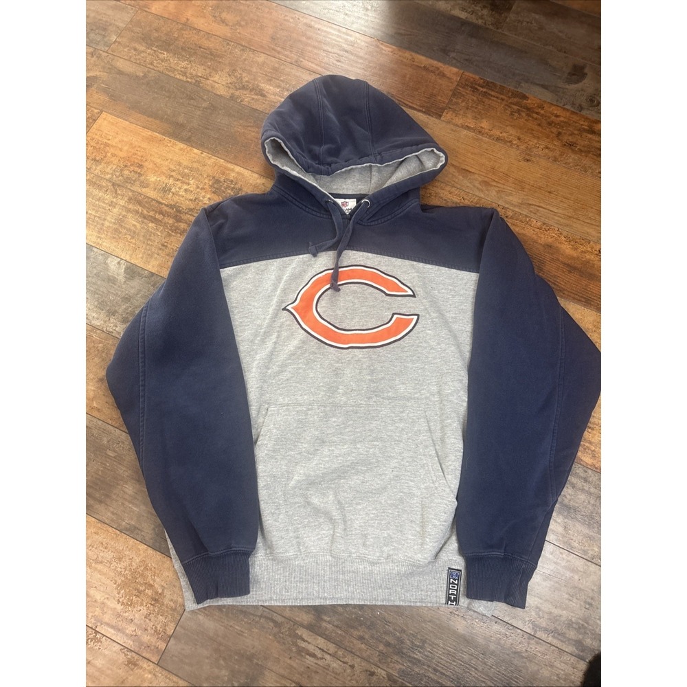 NFL Team Apparel Chicago Hoodie Bears Navy Blue/Orange Size L